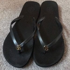 Tory Burch flip flops black size 7.5